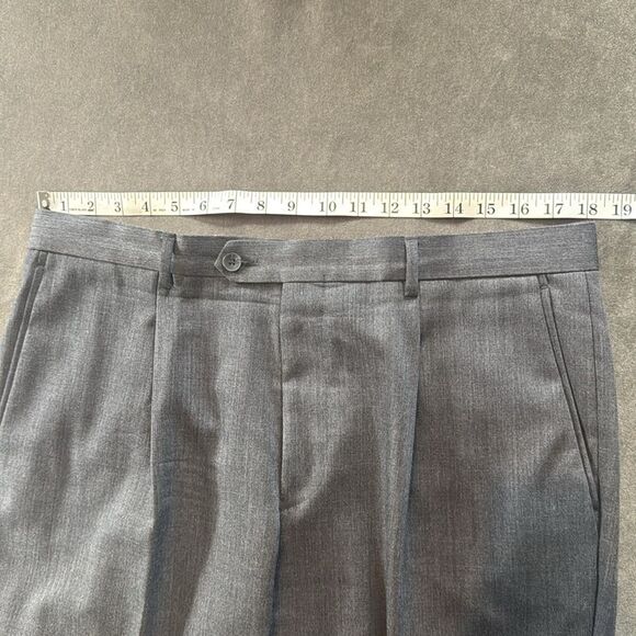 Men’s Perry Ellis Portfolio 2 Piece Gray Formal Suit Size 44 Jacket 36 Pants - Picture 10 of 15